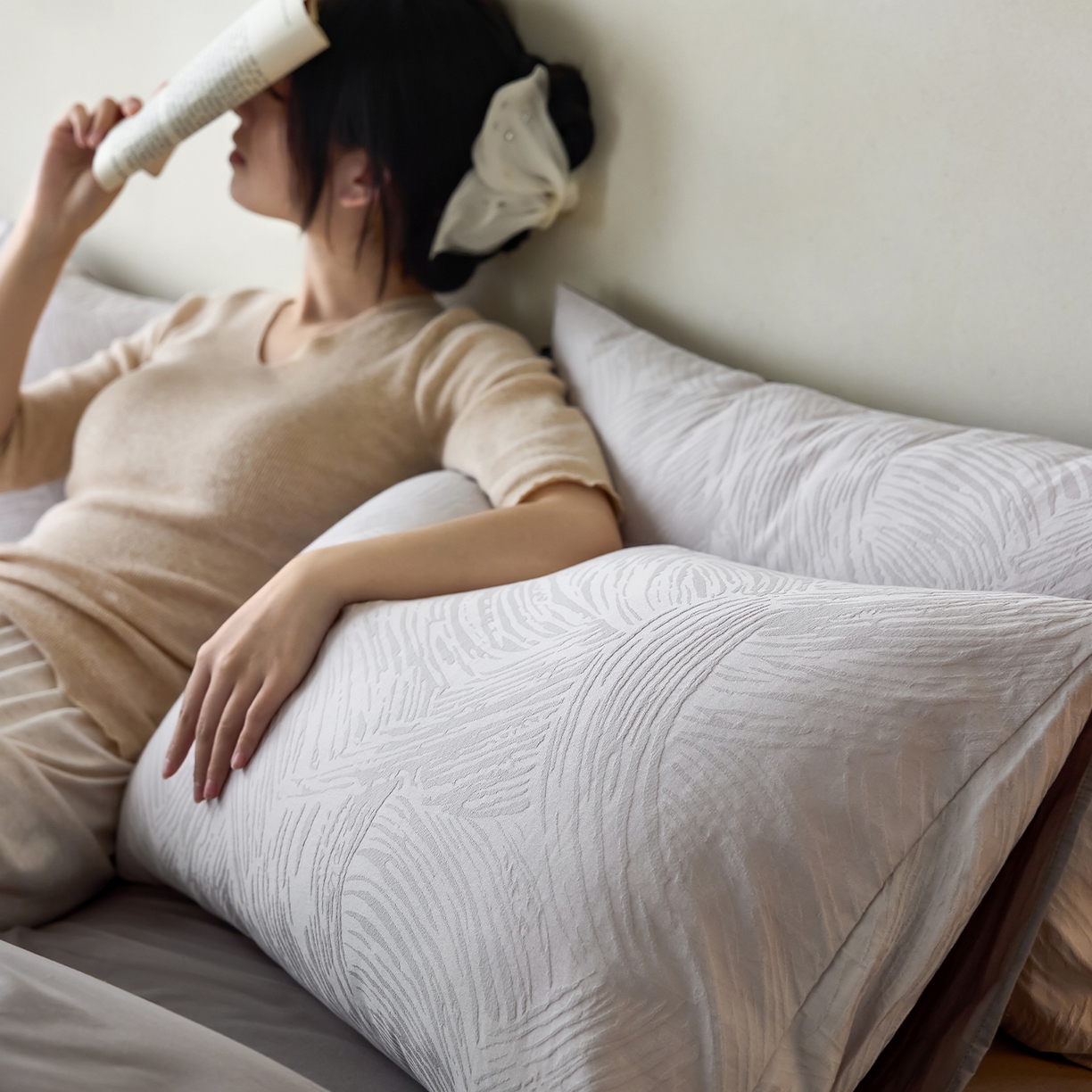 91家纺网 家纺一手货源 找家纺 小懒猪 2026新款亲肤舒适立体全棉纯棉提花四件套-系列三 布兰卡-银灰