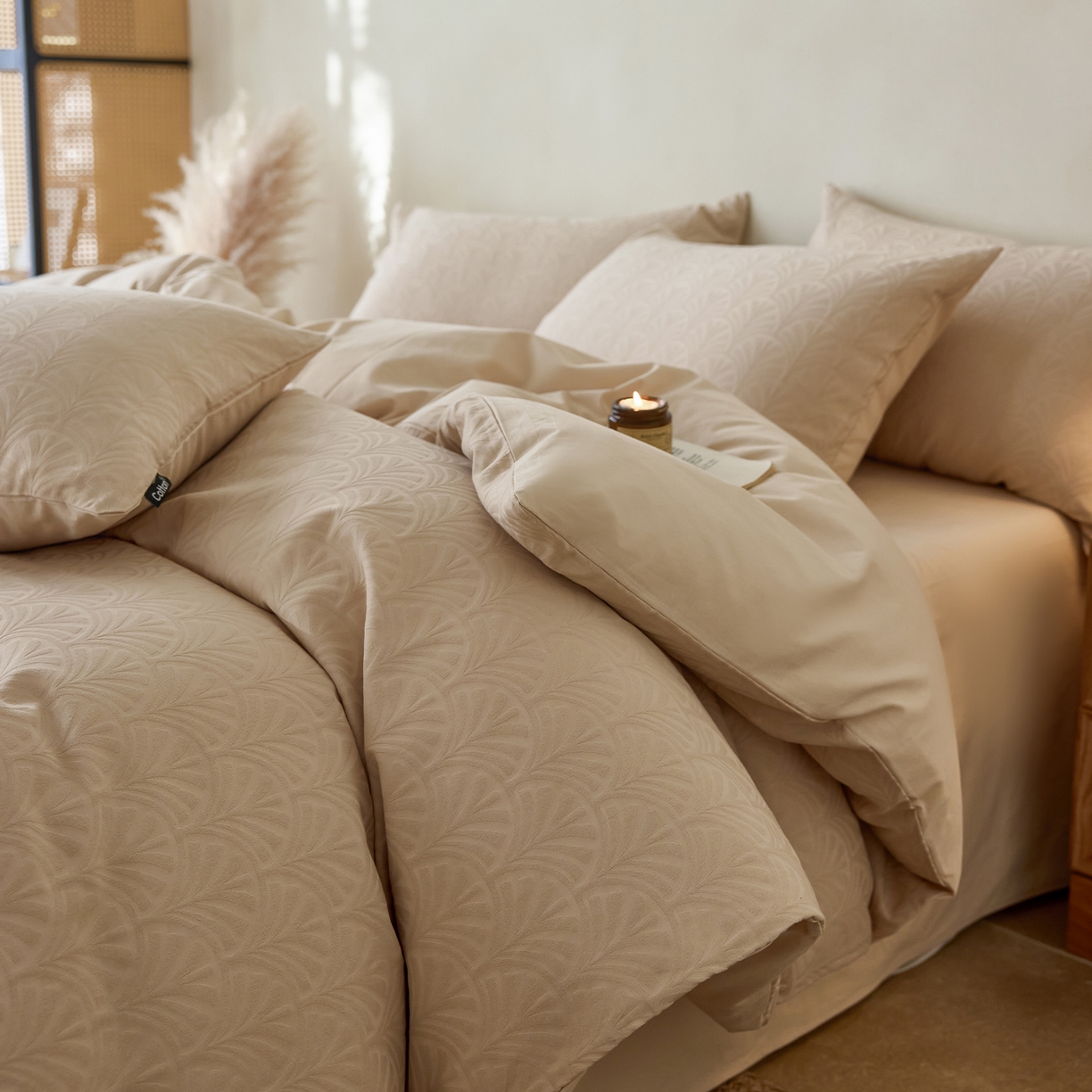 小懒猪 2026新款亲肤舒适立体全棉纯棉提花四件套-系列三 伊贝卡-米杏