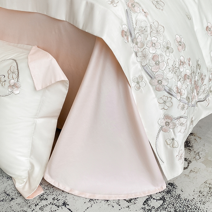 91家纺网 家纺一手货源 找家纺 （总）欣宜家纺 2026春夏新款60支A类新疆长绒棉刺绣轻奢风四件套