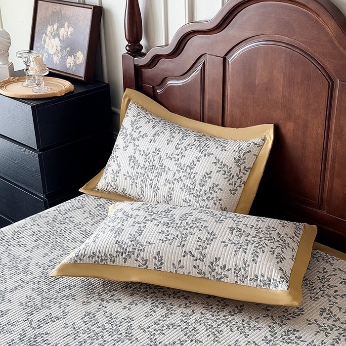 91家纺网 家纺一手货源 找家纺 yyds网供 2026春夏季A类全棉水洗棉夹棉床盖三件套绗缝印花卉ins风四季通用多功能榻榻米 会员优惠 A层全棉+B层羽丝棉+C层全棉 这个价格为销售控价 花野-印花