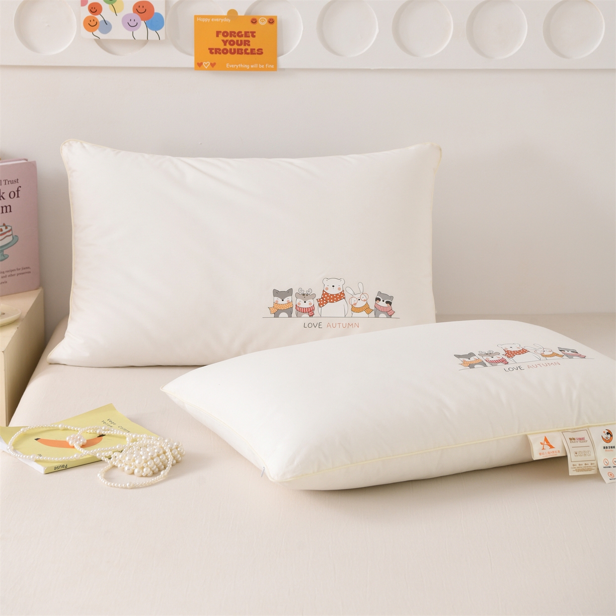 91家纺网 家纺一手货源 找家纺 织布人 2026新款A类全棉卡通软枕枕头枕芯 动物伙伴