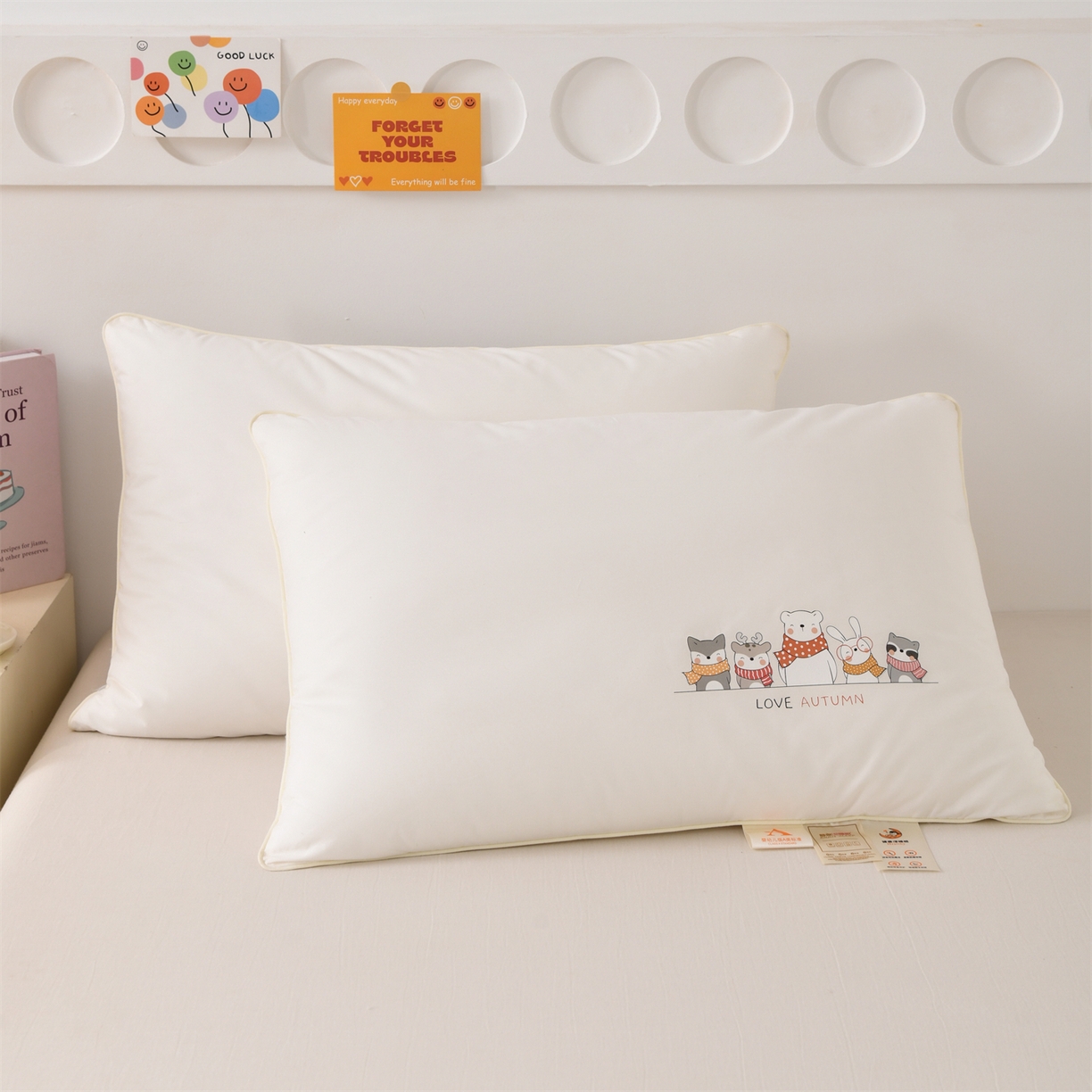 91家纺网 家纺一手货源 找家纺 织布人 2026新款A类全棉卡通软枕枕头枕芯 动物伙伴