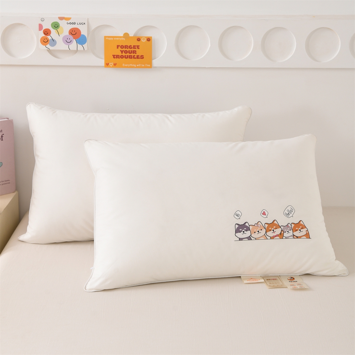 91家纺网 家纺一手货源 找家纺 织布人 2026新款A类全棉卡通软枕枕头枕芯 小狗乐园