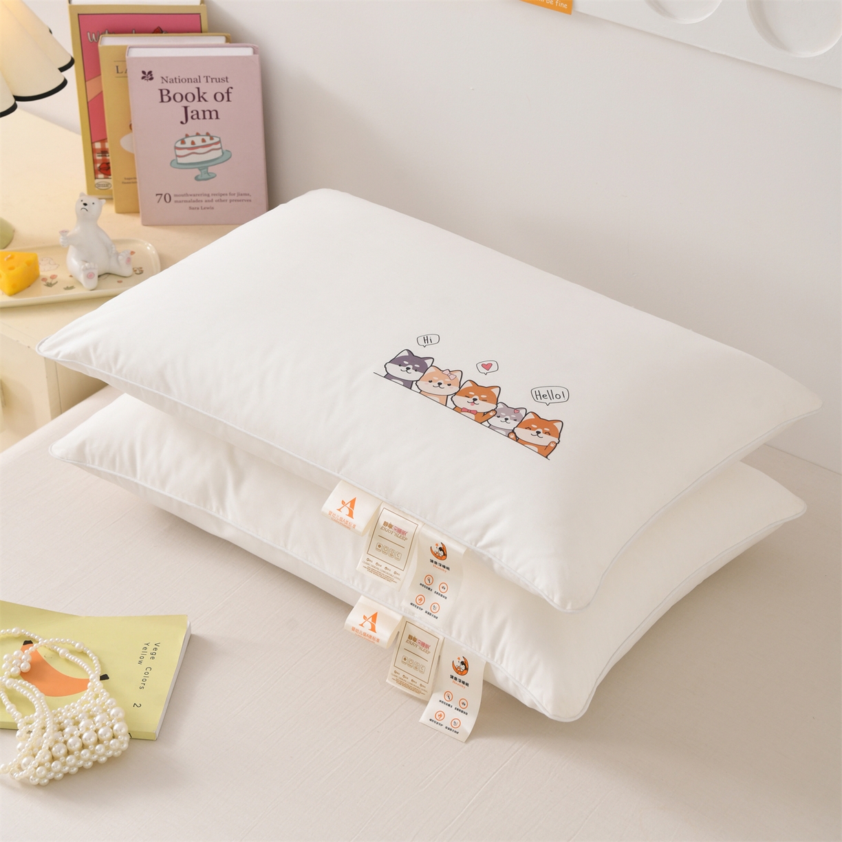 91家纺网 家纺一手货源 找家纺 织布人 2026新款A类全棉卡通软枕枕头枕芯 小狗乐园