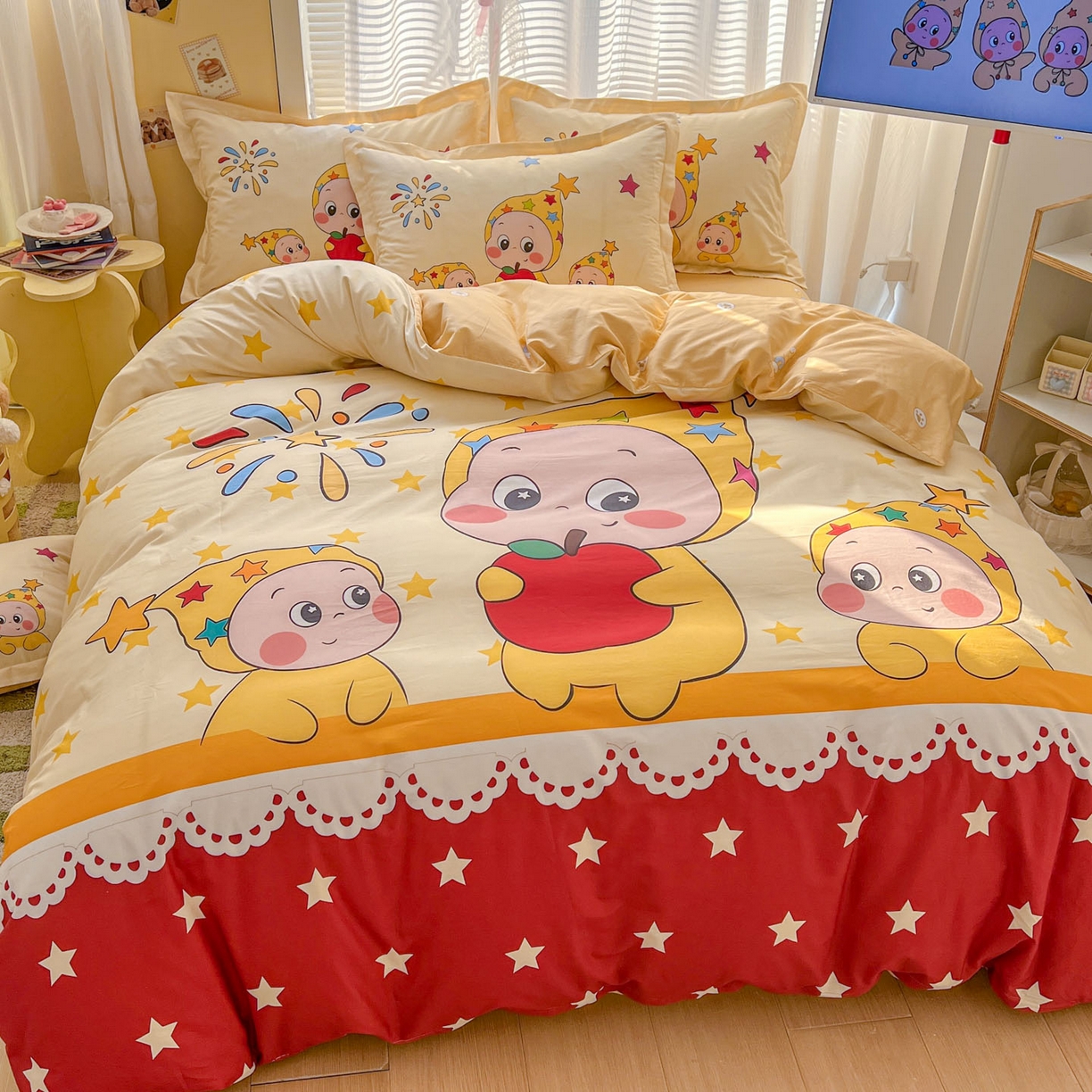 91家纺网 家纺一手货源 找家纺 浩诚 2026新款全棉卡通四件套第3批（陆续更新） 星星梦