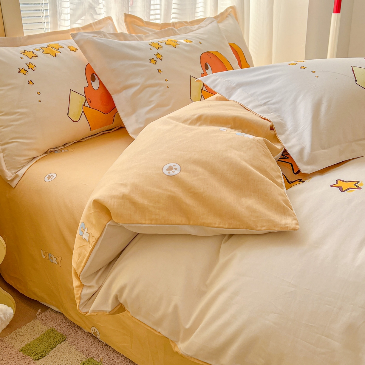 91家纺网 家纺一手货源 找家纺 浩诚 2026新款全棉卡通四件套第3批（陆续更新） 星河