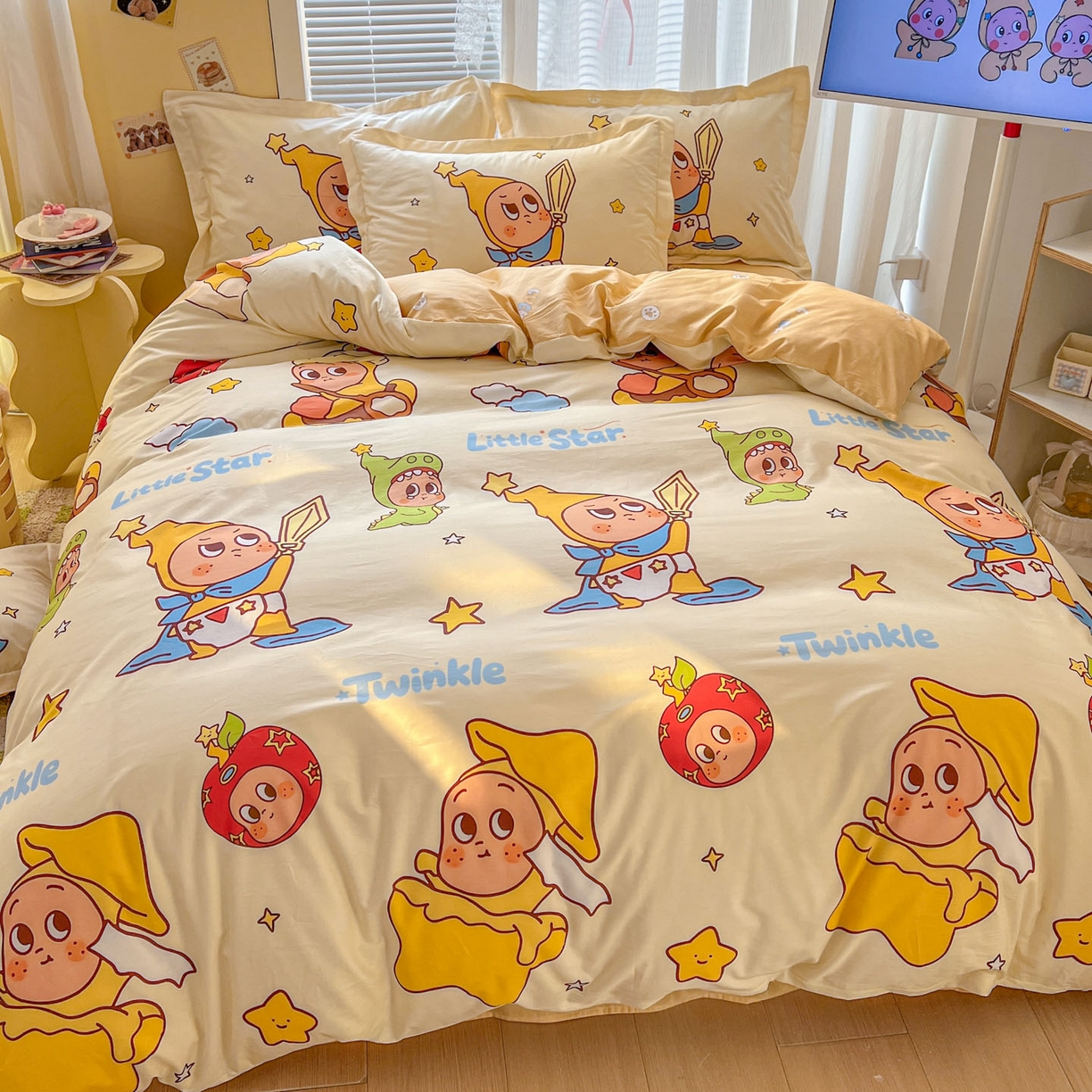 91家纺网 家纺一手货源 找家纺 浩诚 2026新款全棉卡通四件套第3批（陆续更新） 星月传奇