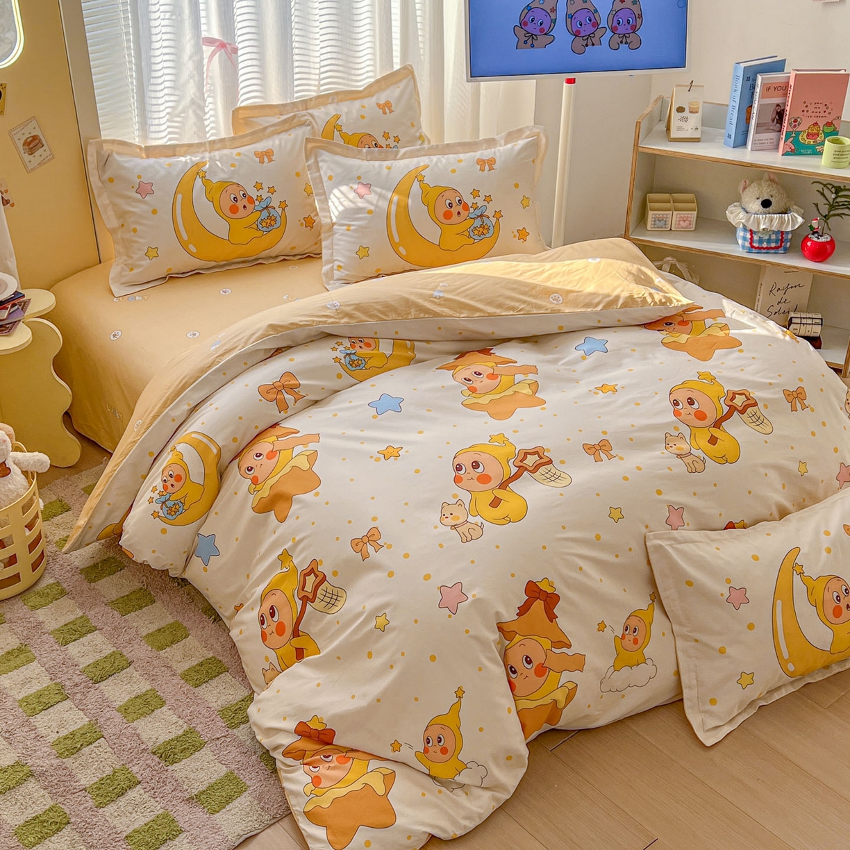 91家纺网 家纺一手货源 找家纺 浩诚 2026新款全棉卡通四件套第3批（陆续更新） 星辰