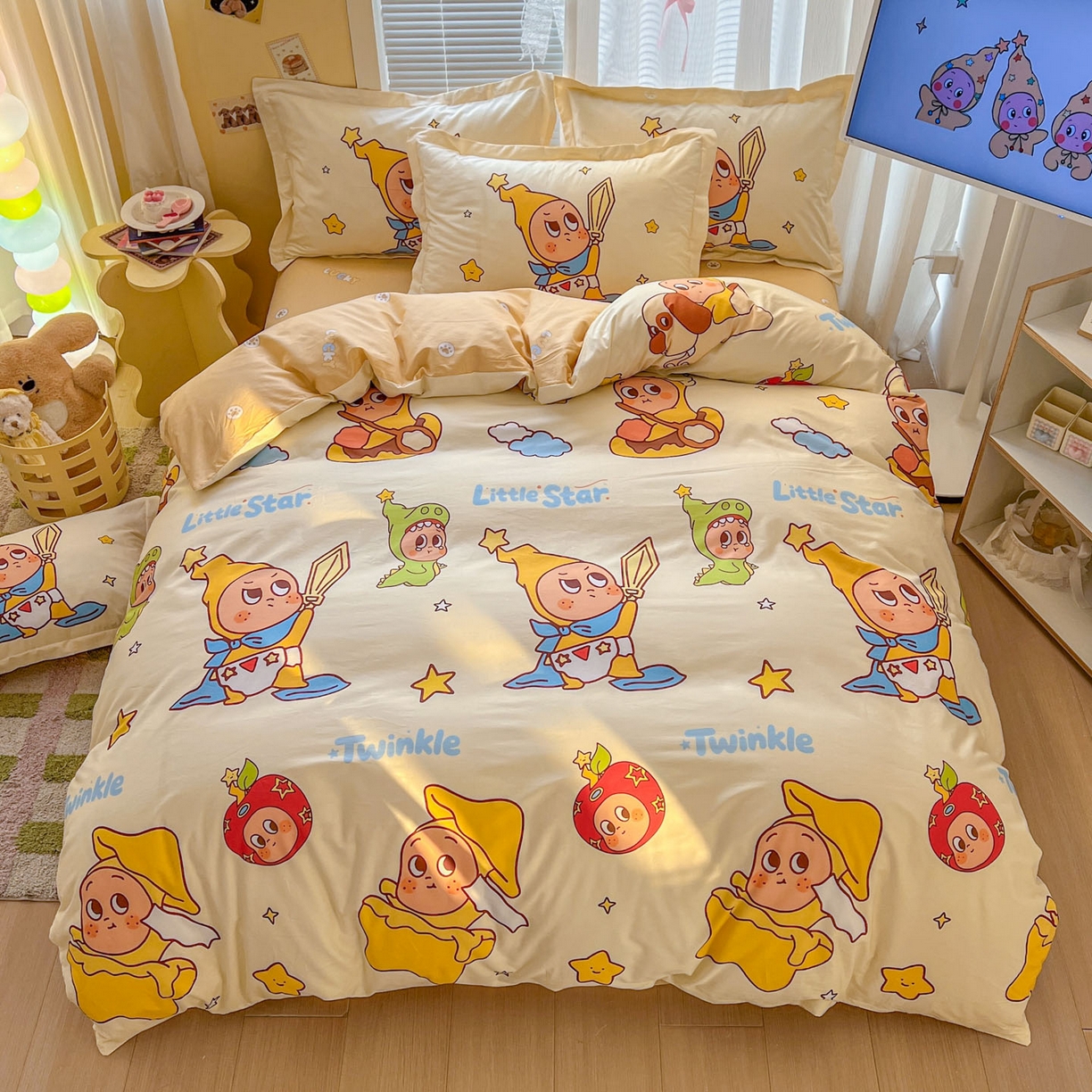 91家纺网 家纺一手货源 找家纺 浩诚 2026新款全棉卡通四件套第3批（陆续更新） 星月传奇