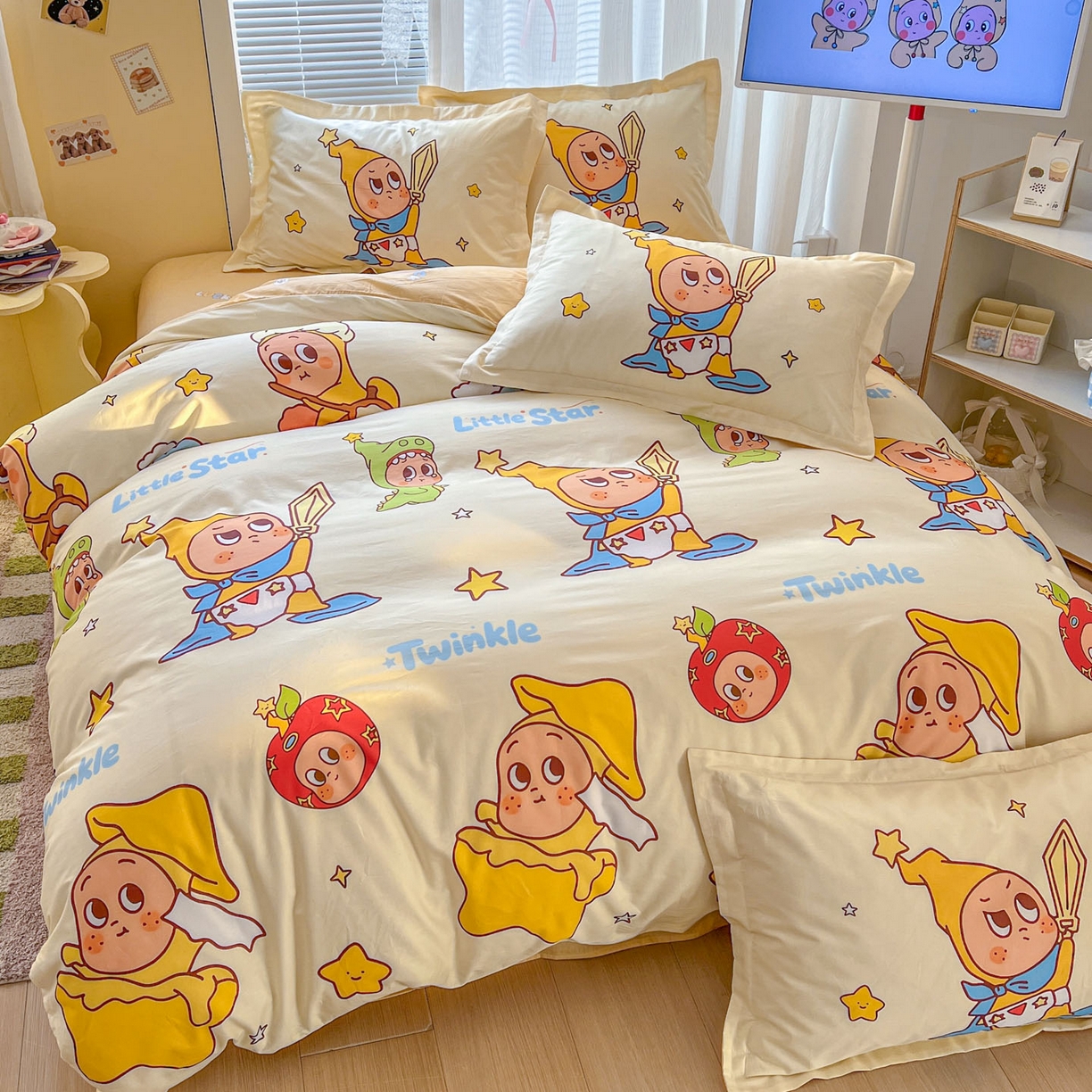 91家纺网 家纺一手货源 找家纺 浩诚 2026新款全棉卡通四件套第3批（陆续更新） 星月传奇