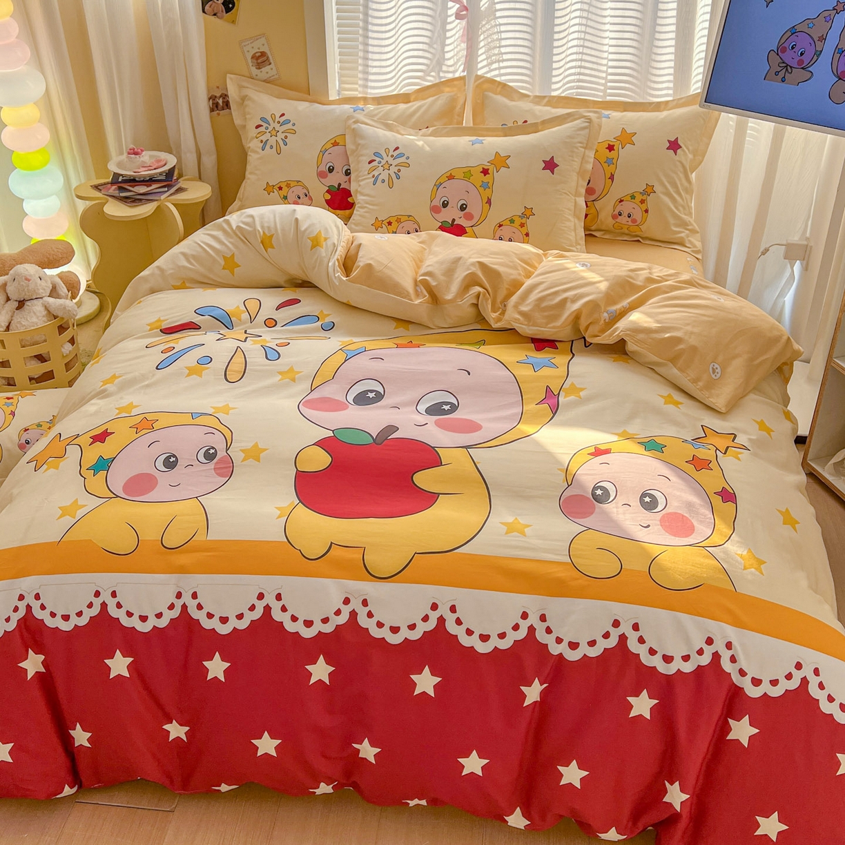 91家纺网 家纺一手货源 找家纺 浩诚 2026新款全棉卡通四件套第3批（陆续更新） 星星梦