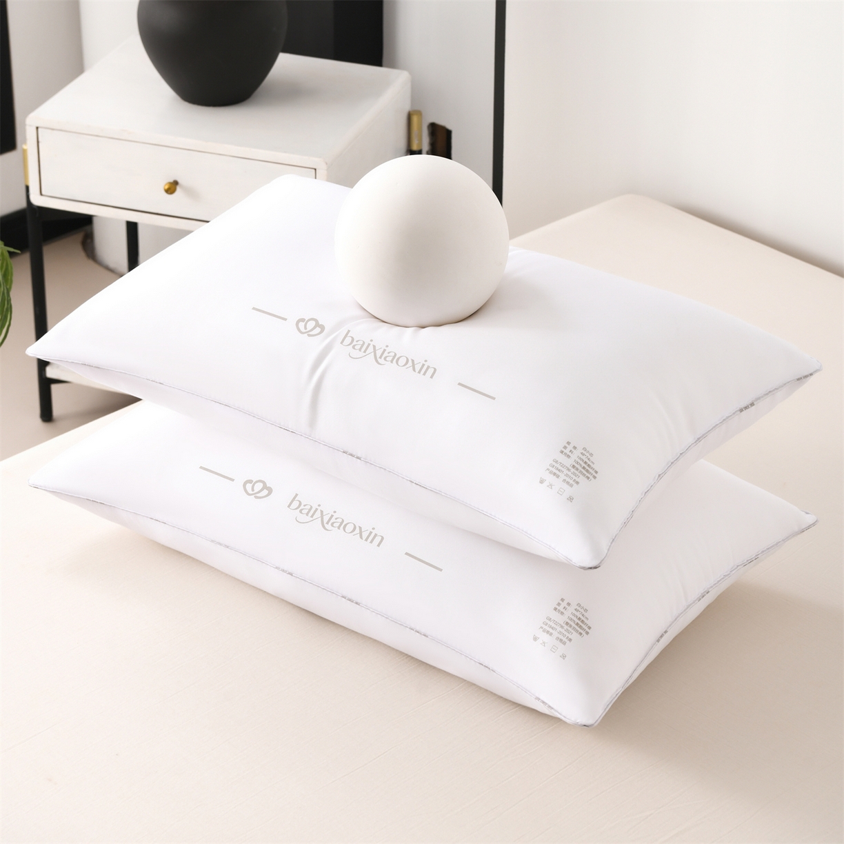 91家纺网 家纺一手货源 找家纺 （总）织布人 2026新款枕芯亲肤磨毛整张羽丝棉白小芯酒店软枕学生成人家用枕头