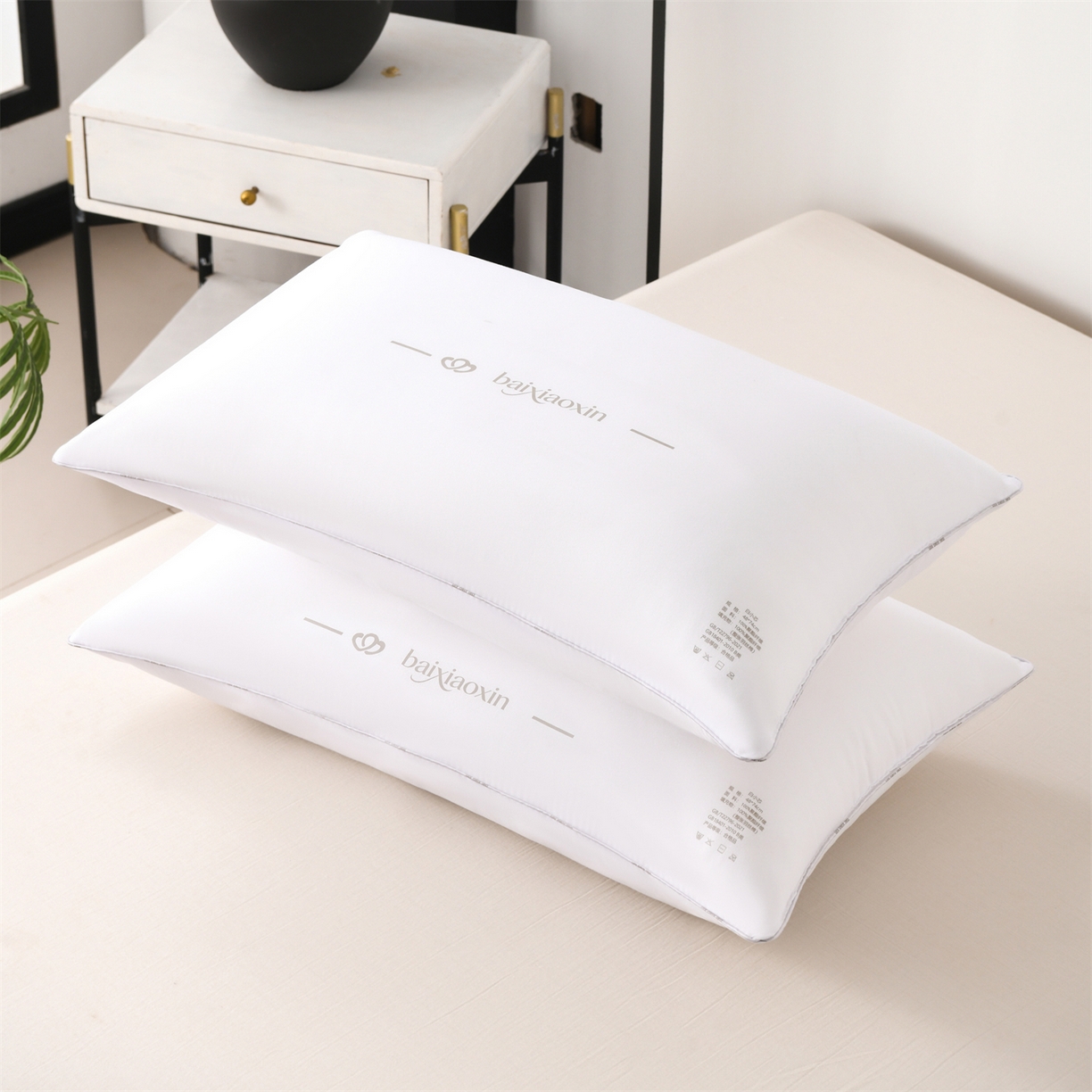 91家纺网 家纺一手货源 找家纺 （总）织布人 2026新款枕芯亲肤磨毛整张羽丝棉白小芯酒店软枕学生成人家用枕头
