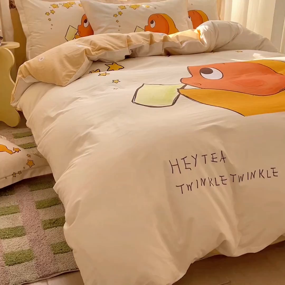 91家纺网 家纺一手货源 找家纺 浩诚 2026新款全棉卡通四件套第3批（陆续更新） 星河