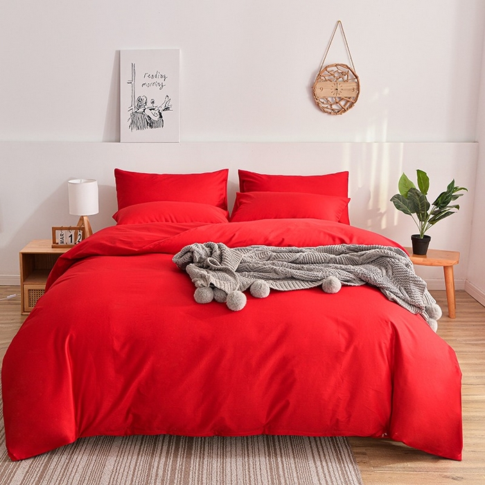 91家纺网 家纺一手货源 找家纺 （总）柏钧家纺 2026新款ins简约纯色亲肤磨毛可定制外贸尺寸被套枕套三件套芦荟棉