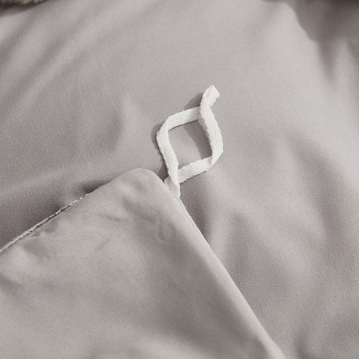 91家纺网 家纺一手货源 找家纺 柏钧家纺 2026新款ins简约纯色亲肤磨毛可定制外贸尺寸被套枕套三件套芦荟棉 浅灰