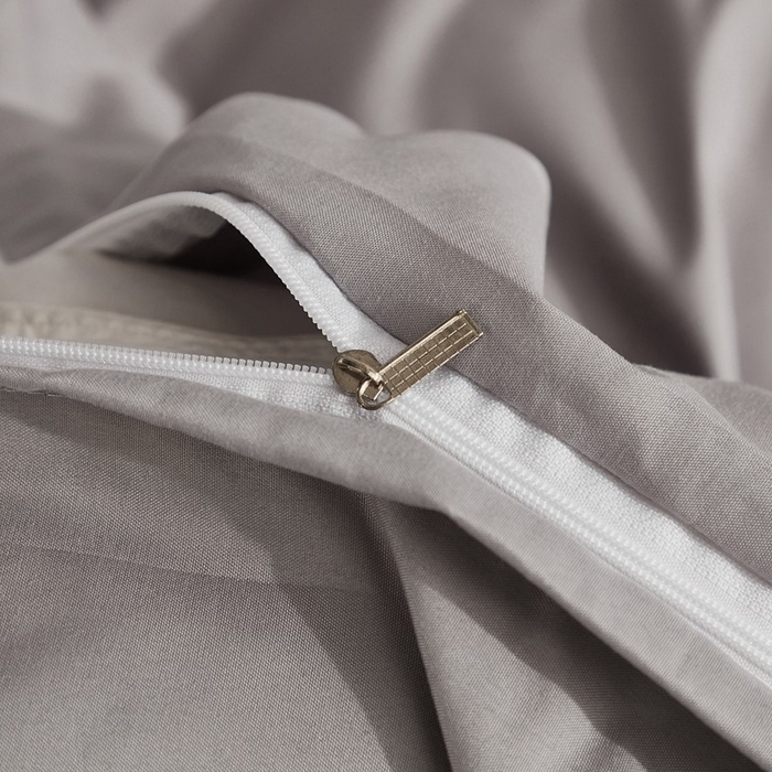 91家纺网 家纺一手货源 找家纺 柏钧家纺 2026新款ins简约纯色亲肤磨毛可定制外贸尺寸被套枕套三件套芦荟棉 浅灰