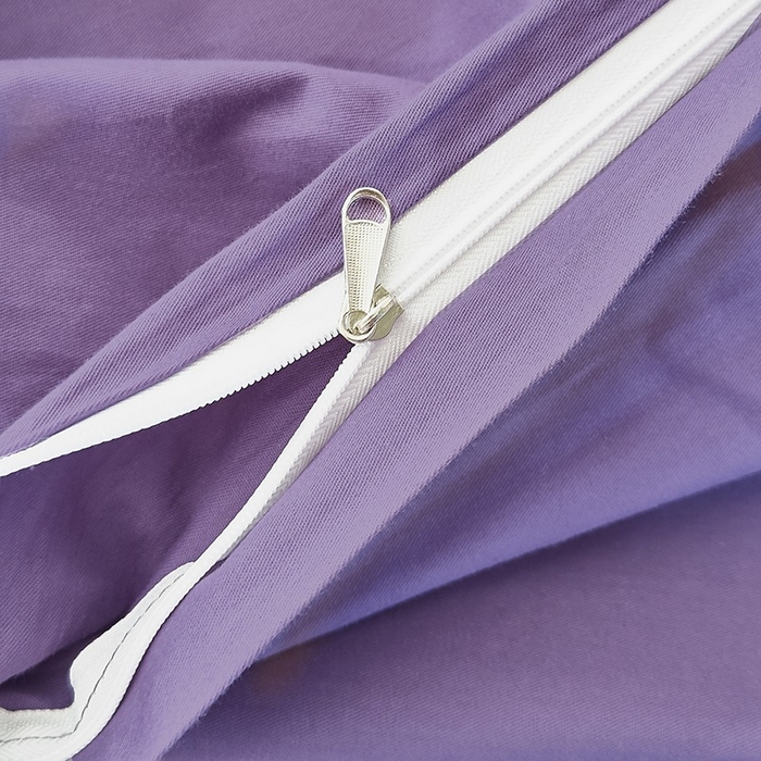 91家纺网 家纺一手货源 找家纺 柏钧家纺 2026新款ins简约纯色亲肤磨毛可定制外贸尺寸被套枕套三件套芦荟棉 香芋紫