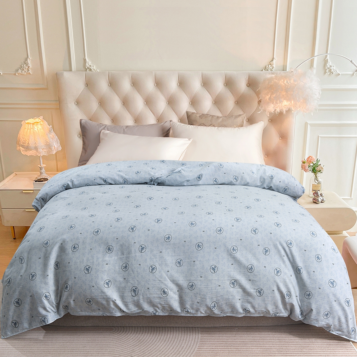 91家纺网 家纺一手货源 找家纺 （总）小雨家纺 2026新款云锦棉韩版印花单被套系列