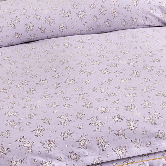 91家纺网 家纺一手货源 找家纺 小雨家纺 2026新款云锦棉韩版印花单被套系列 浮生9007（齐紫）