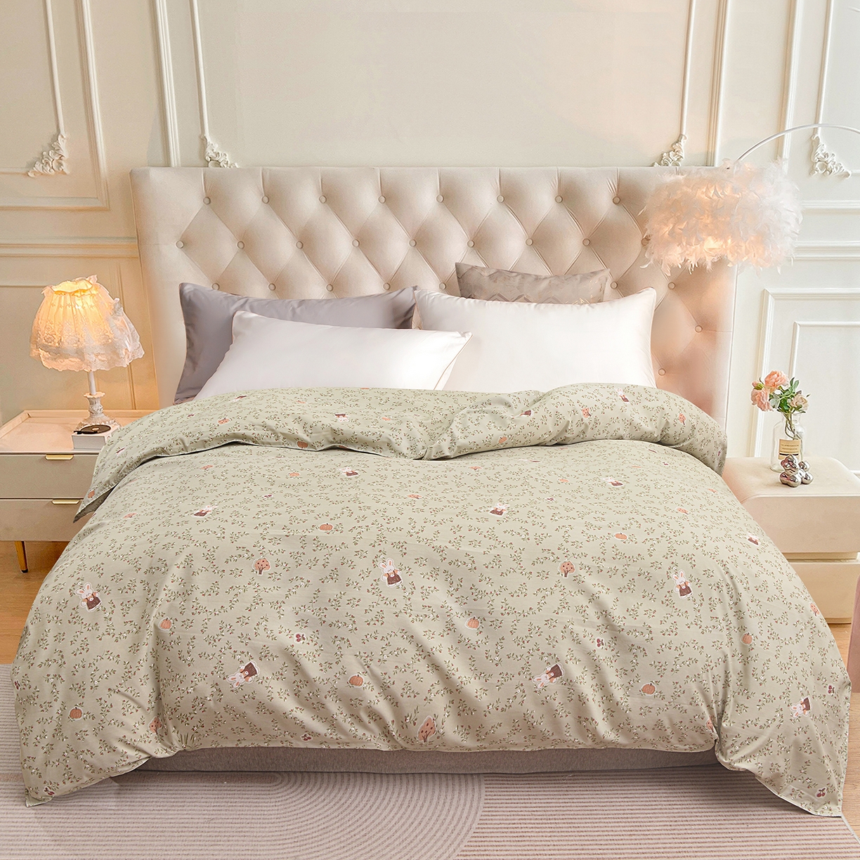 91家纺网 家纺一手货源 找家纺 （总）小雨家纺 2026新款云锦棉韩版印花单被套系列