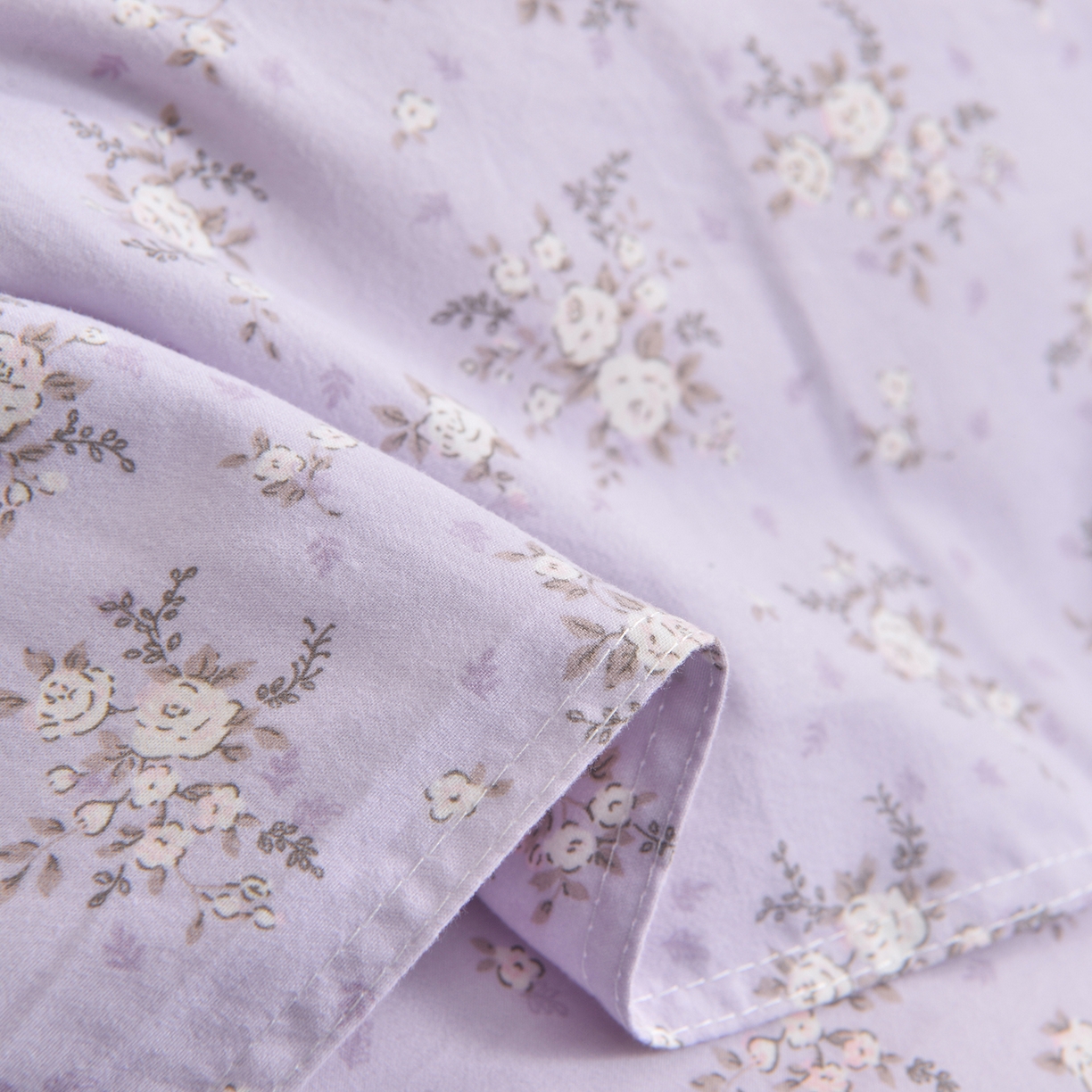 91家纺网 家纺一手货源 找家纺 小雨家纺 2026新款云锦棉韩版印花单被套系列 浮生9007（齐紫）