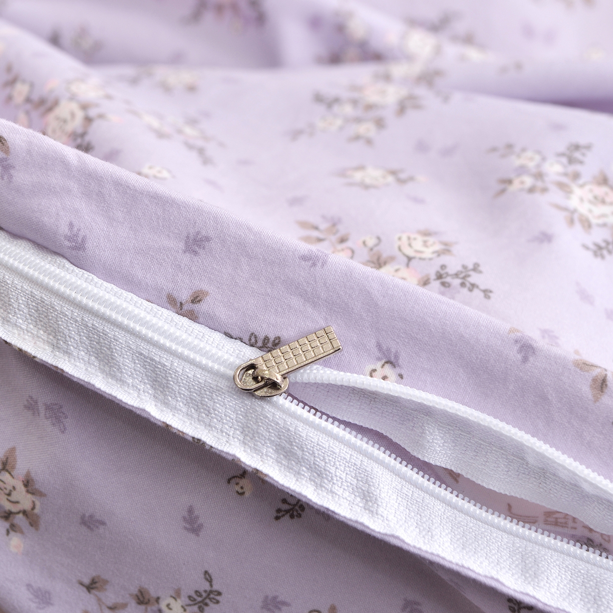 91家纺网 家纺一手货源 找家纺 小雨家纺 2026新款云锦棉韩版印花单被套系列 浮生9007（齐紫）