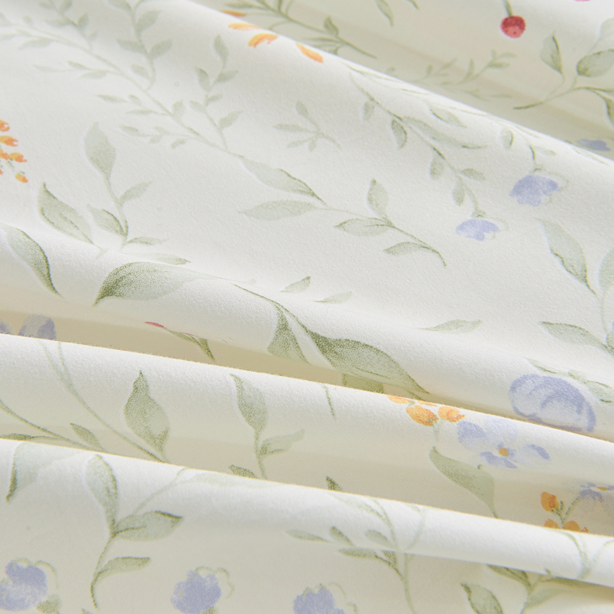 91家纺网 家纺一手货源 找家纺 小雨家纺 2026新款云锦棉韩版印花单被套系列 云望舒9053（山野绿）