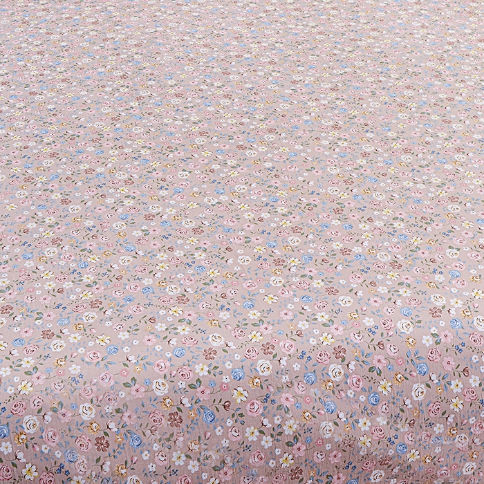 91家纺网 家纺一手货源 找家纺 小雨家纺 2026新款云锦棉韩版印花单被套系列 花艺（贝卡黄