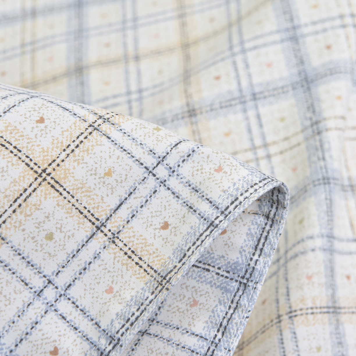 91家纺网 家纺一手货源 找家纺 小雨家纺 2026新款云锦棉韩版印花单被套系列 卡德尔（星河灰）