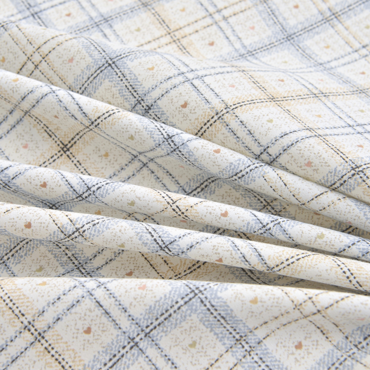 91家纺网 家纺一手货源 找家纺 小雨家纺 2026新款云锦棉韩版印花单被套系列 卡德尔（星河灰）