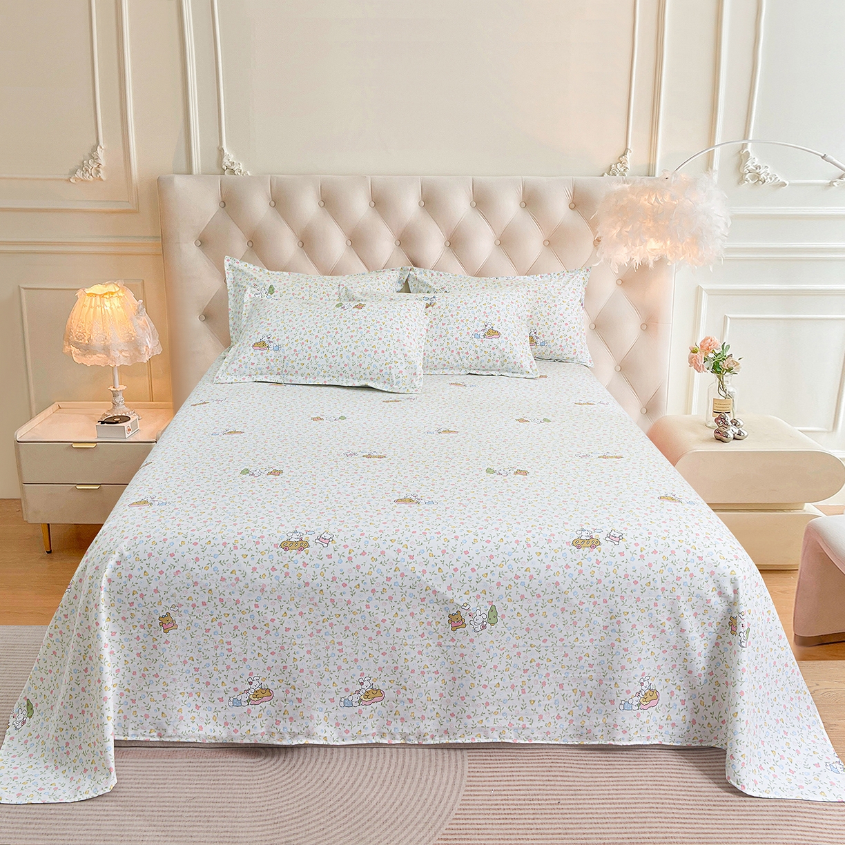 91家纺网 家纺一手货源 找家纺 （总）小雨家纺 2026新款云锦棉韩版印花单床单系列