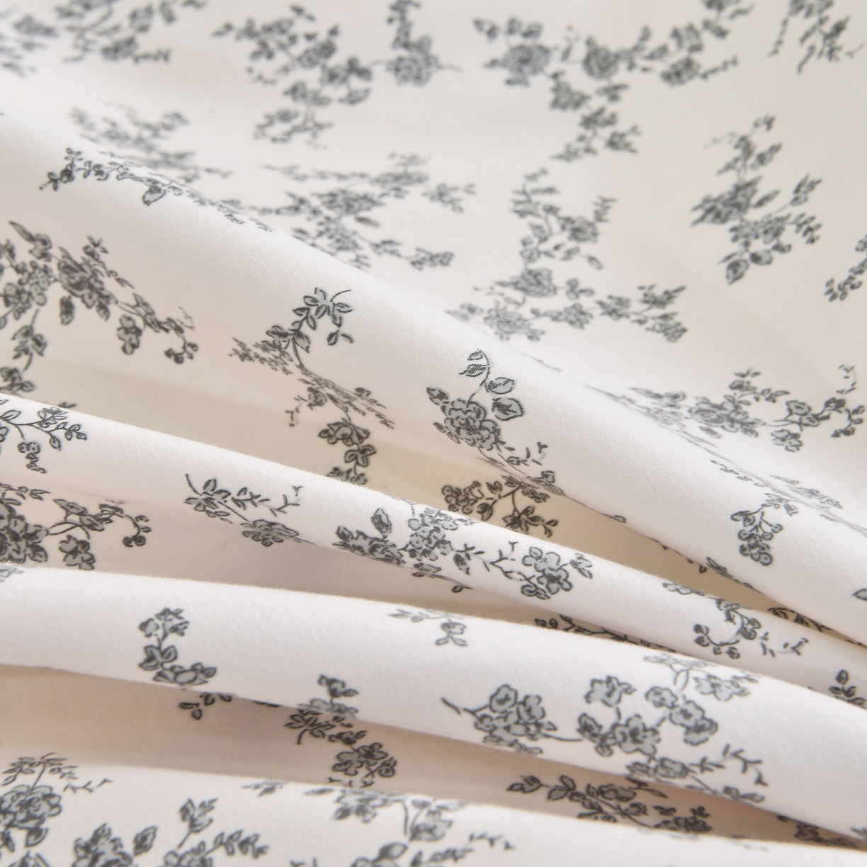 91家纺网 家纺一手货源 找家纺 小雨家纺 2026新款云锦棉韩版印花单床单系列 成瑾9014（星河灰）