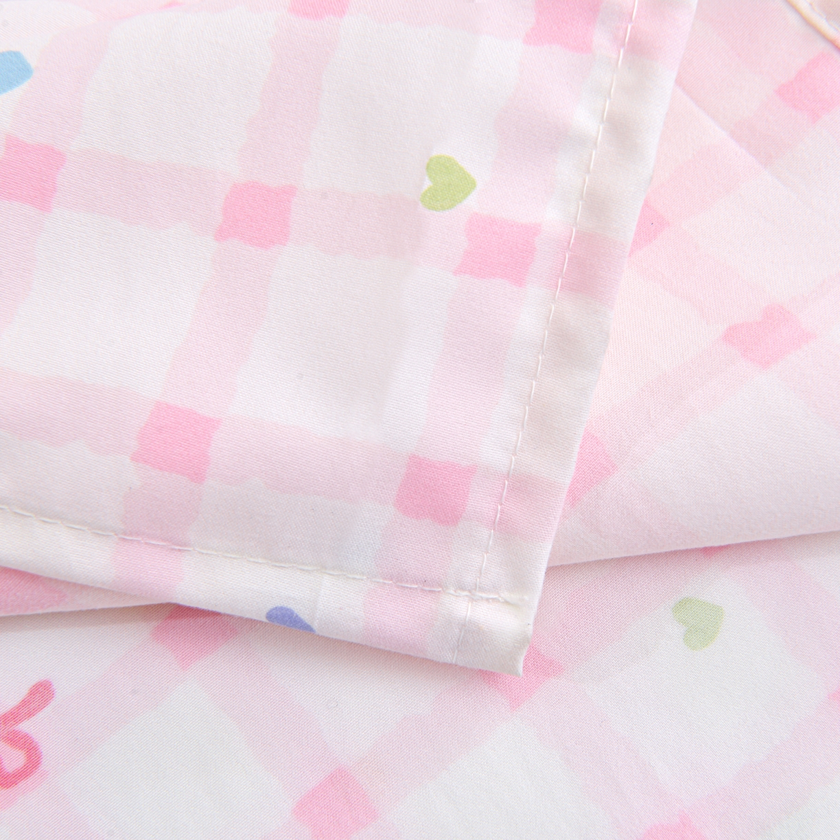 91家纺网 家纺一手货源 找家纺 小雨家纺 2026新款云锦棉韩版印花单床单系列 爱彩（樱花粉）