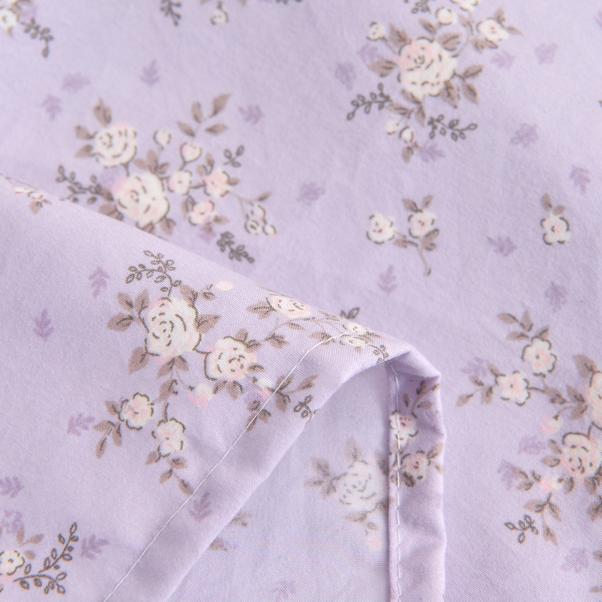 91家纺网 家纺一手货源 找家纺 小雨家纺 2026新款云锦棉韩版印花单床单系列 浮生9007（齐紫）