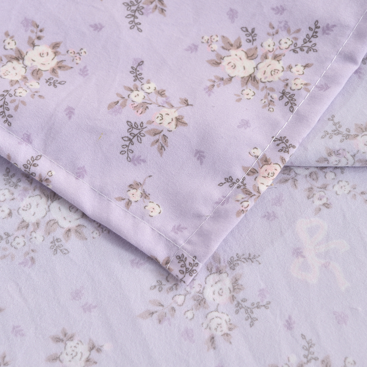 91家纺网 家纺一手货源 找家纺 小雨家纺 2026新款云锦棉韩版印花单床单系列 浮生9007（齐紫）