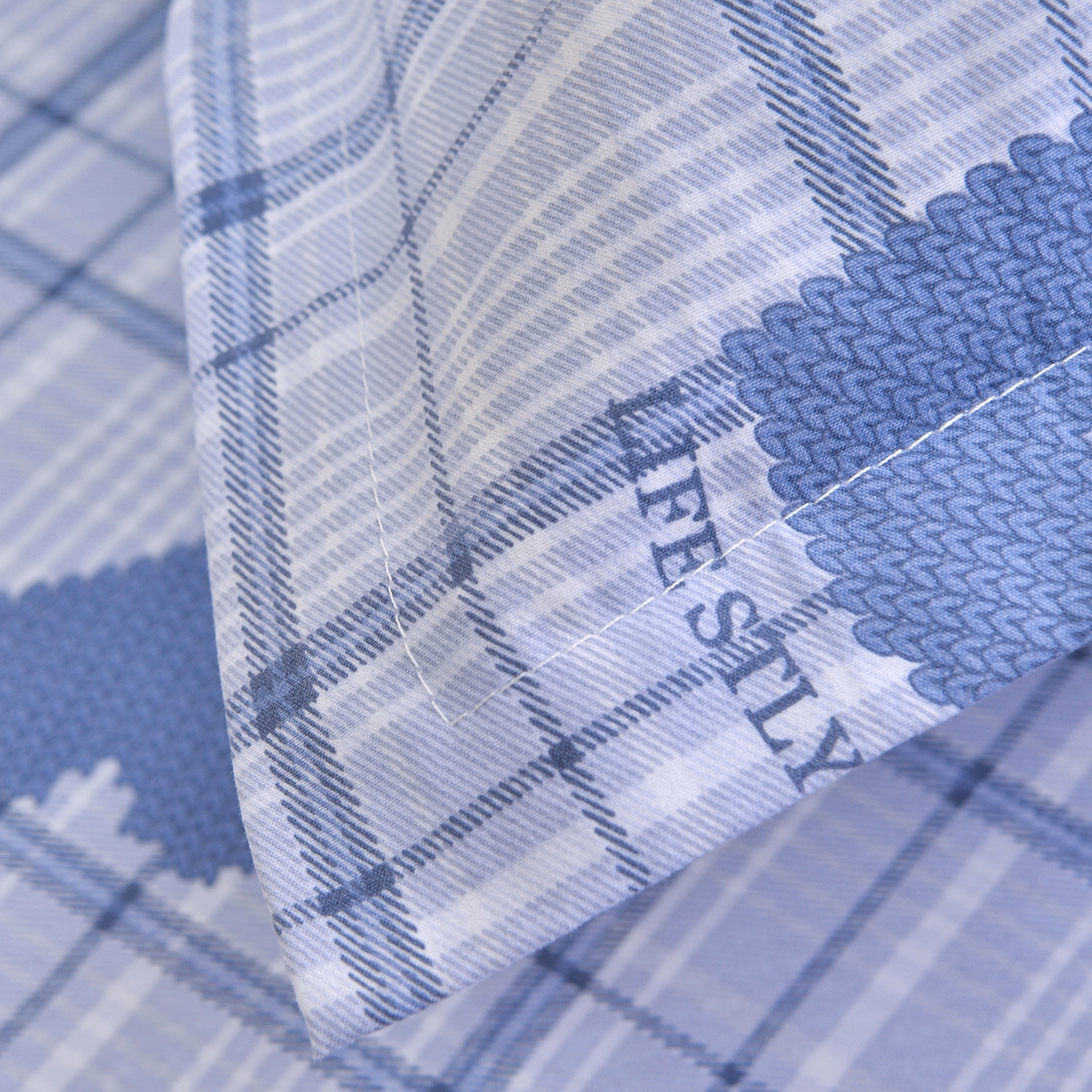 91家纺网 家纺一手货源 找家纺 小雨家纺 2026新款云锦棉韩版印花单床单系列 怦然心动（冷凝灰）