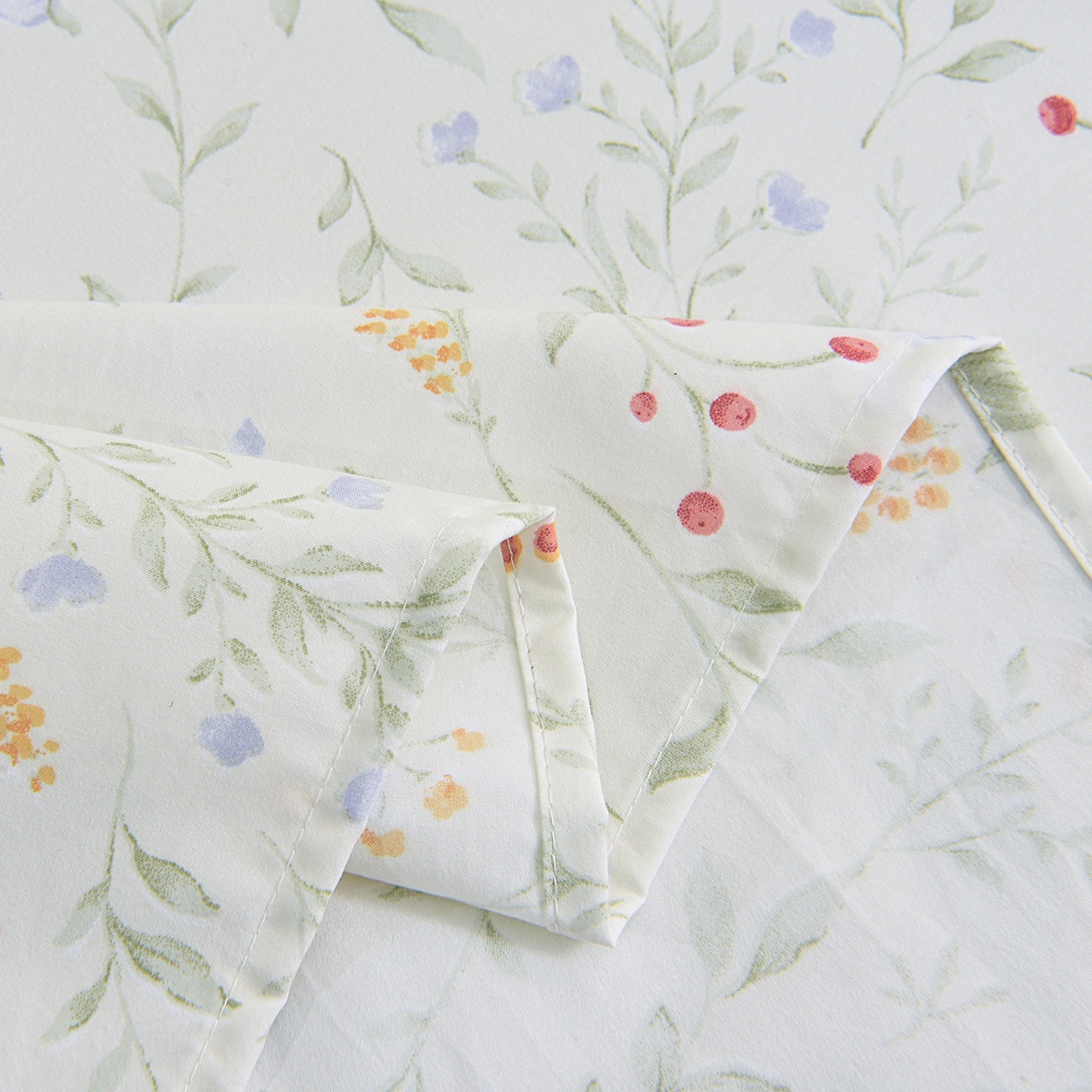 91家纺网 家纺一手货源 找家纺 小雨家纺 2026新款云锦棉韩版印花单床单系列 云望舒9053（山野绿）