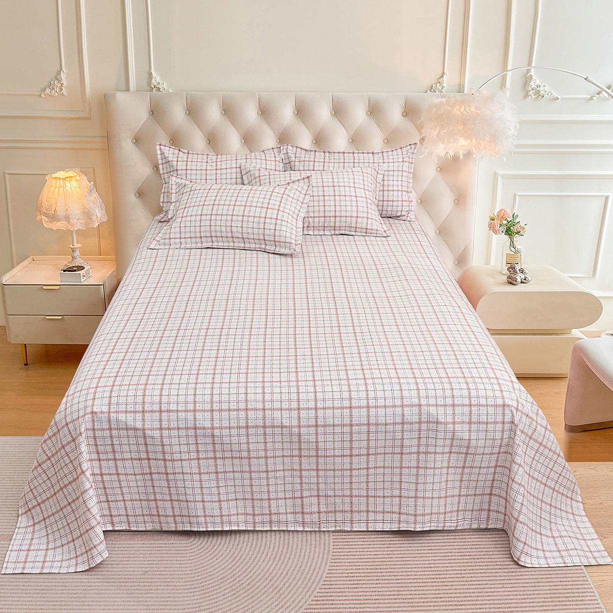 小雨家纺 2026新款云锦棉韩版印花单床单系列 卡德尔（拿铁棕）