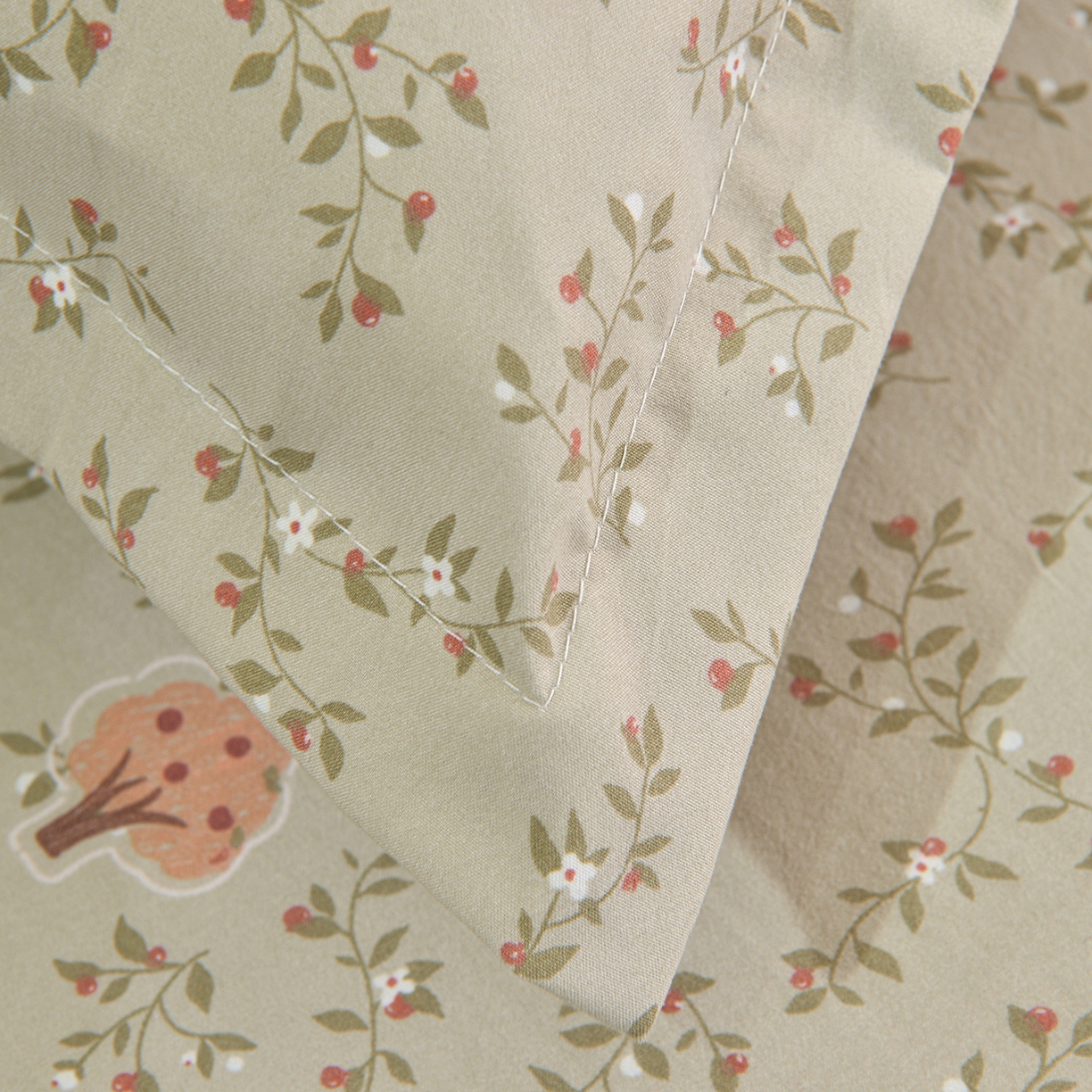 91家纺网 家纺一手货源 找家纺 小雨家纺 2026新款云锦棉韩版印花单床单系列 爱乐兔（拿铁棕）