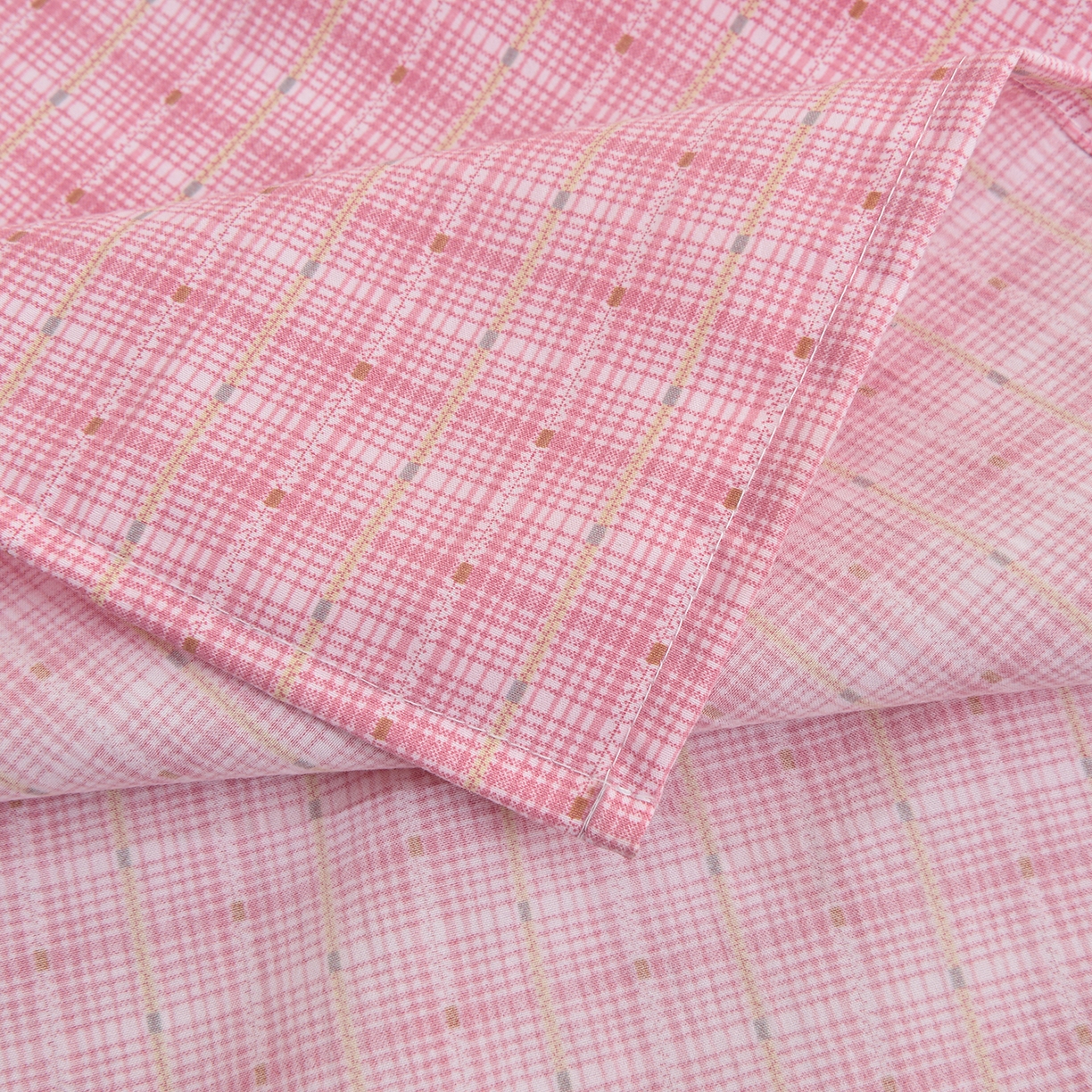 91家纺网 家纺一手货源 找家纺 小雨家纺 2026新款云锦棉韩版印花单床单系列 阿波罗（樱花粉）