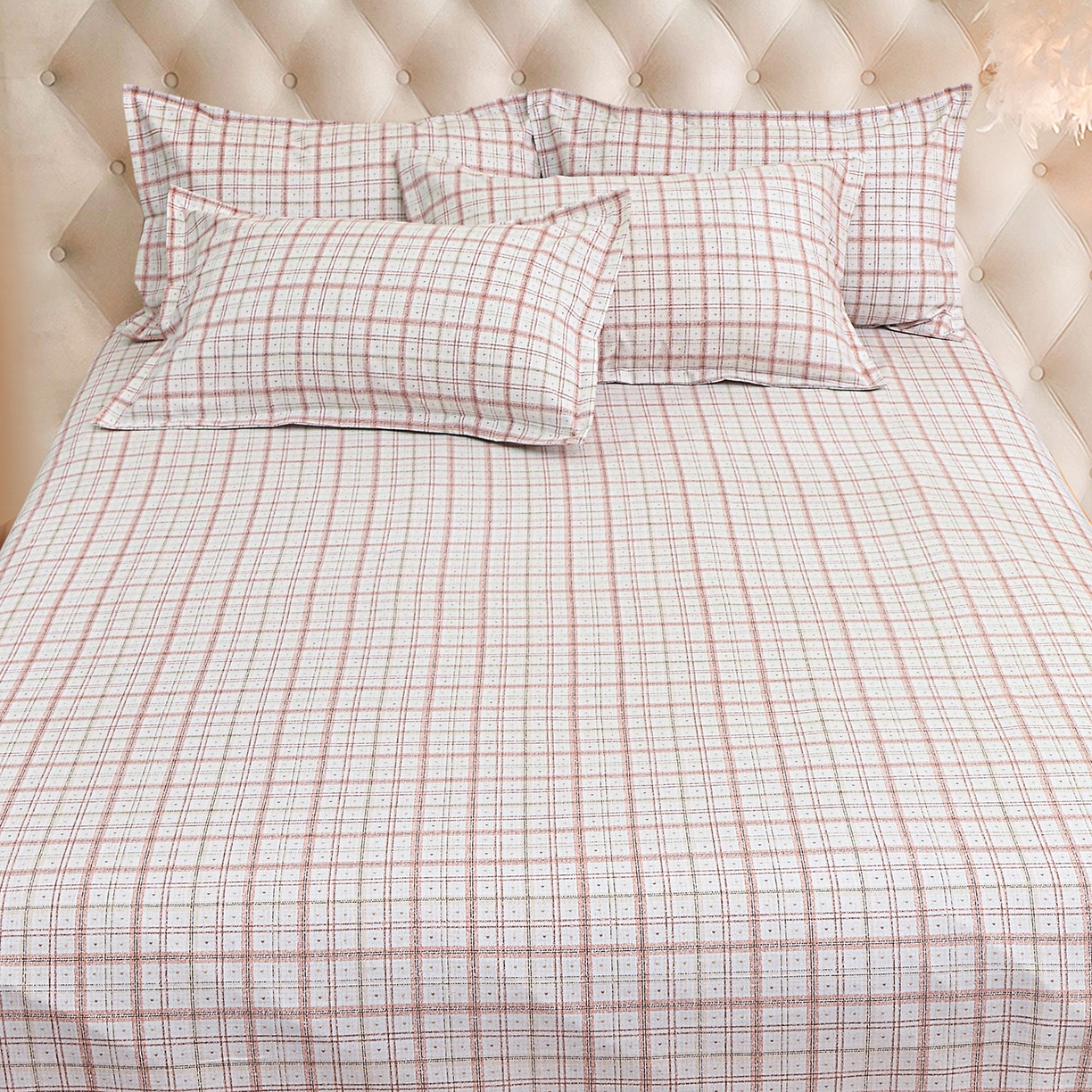 91家纺网 家纺一手货源 找家纺 小雨家纺 2026新款云锦棉韩版印花单床单系列 卡德尔（拿铁棕）