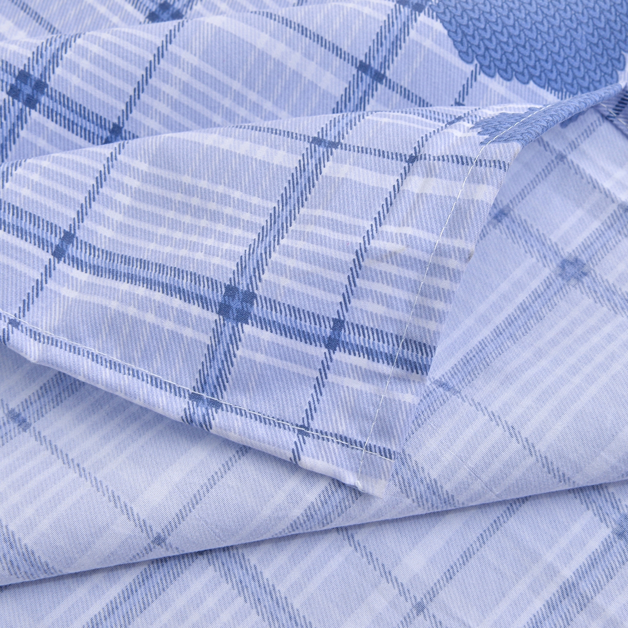 91家纺网 家纺一手货源 找家纺 小雨家纺 2026新款云锦棉韩版印花单床单系列 怦然心动（冷凝灰）