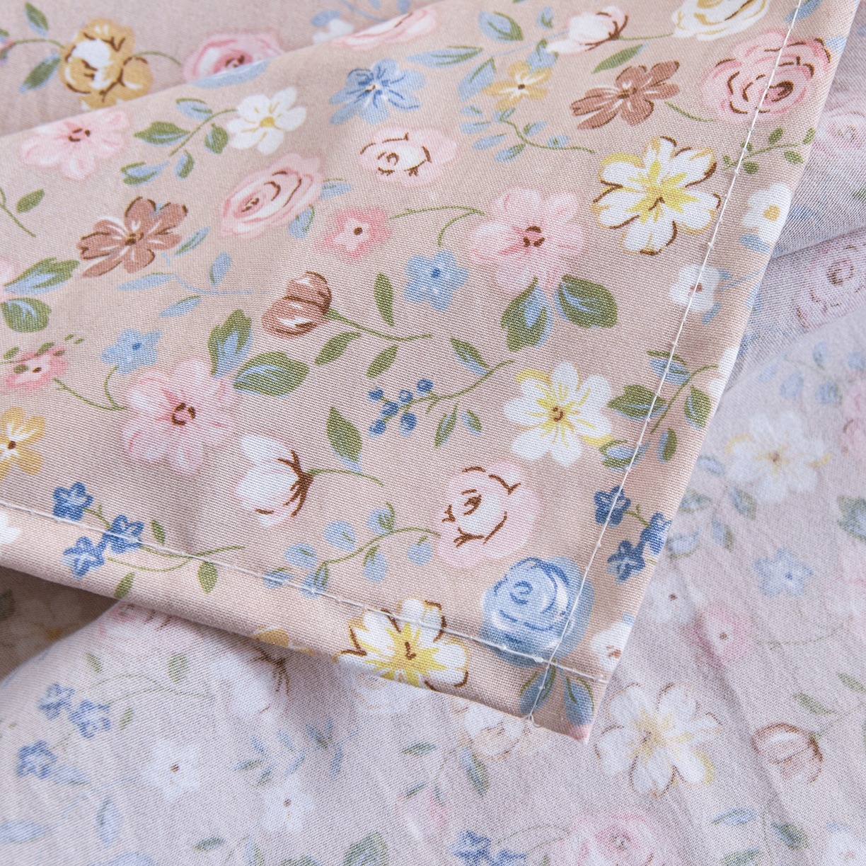 91家纺网 家纺一手货源 找家纺 小雨家纺 2026新款云锦棉韩版印花单床单系列 花艺（贝卡黄