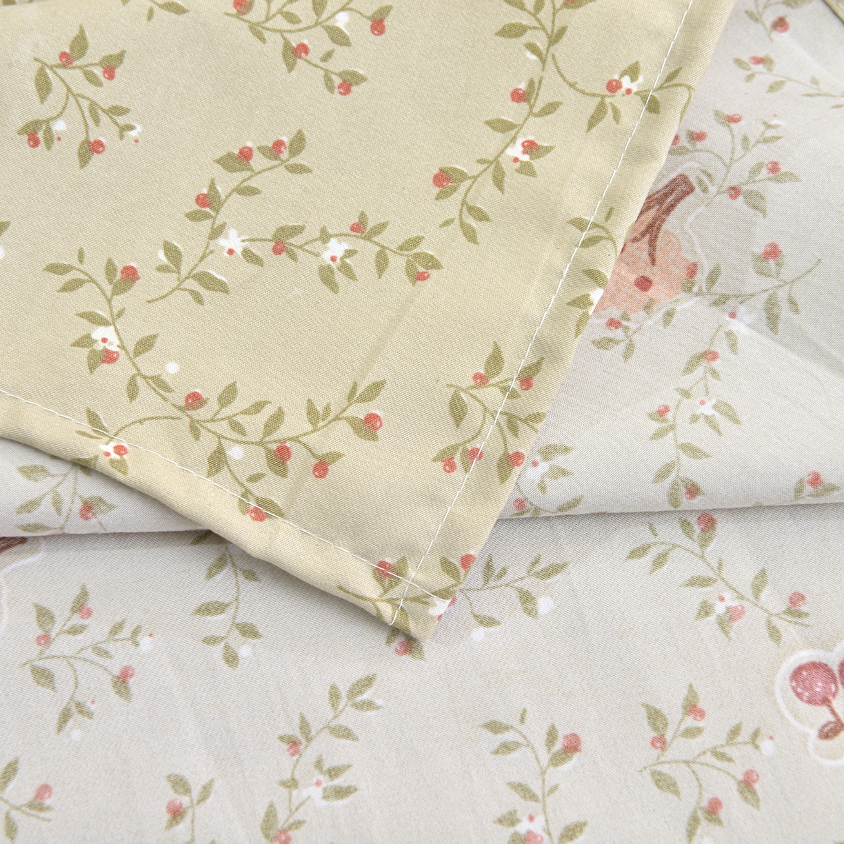 91家纺网 家纺一手货源 找家纺 小雨家纺 2026新款云锦棉韩版印花单床单系列 爱乐兔（拿铁棕）