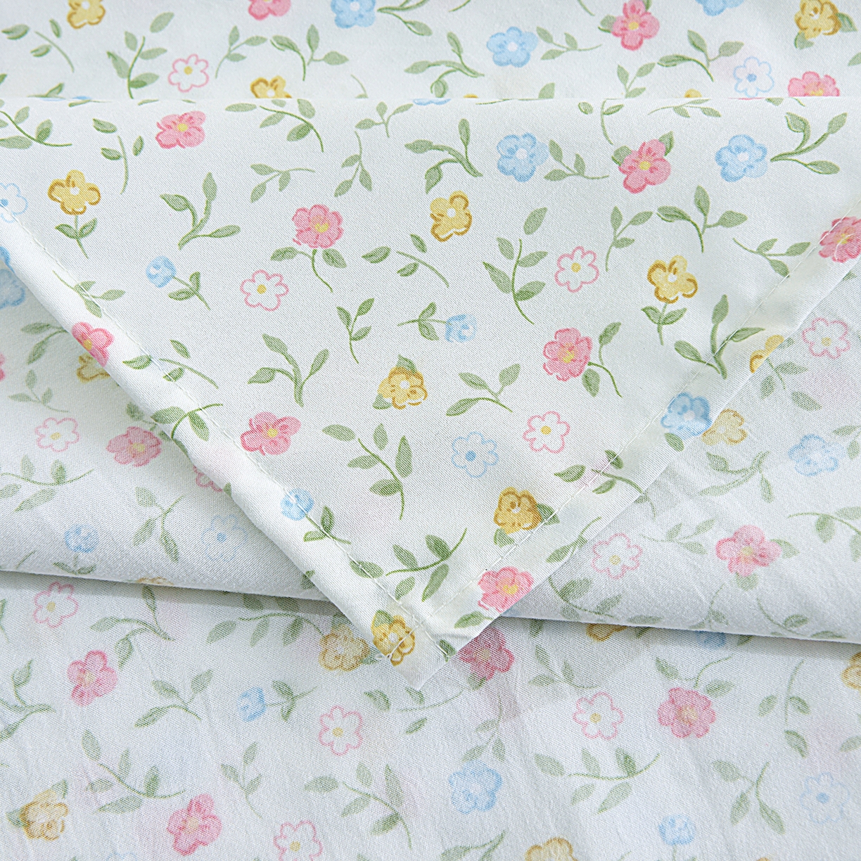 91家纺网 家纺一手货源 找家纺 小雨家纺 2026新款云锦棉韩版印花单床单系列 爱乐园9003苹果绿