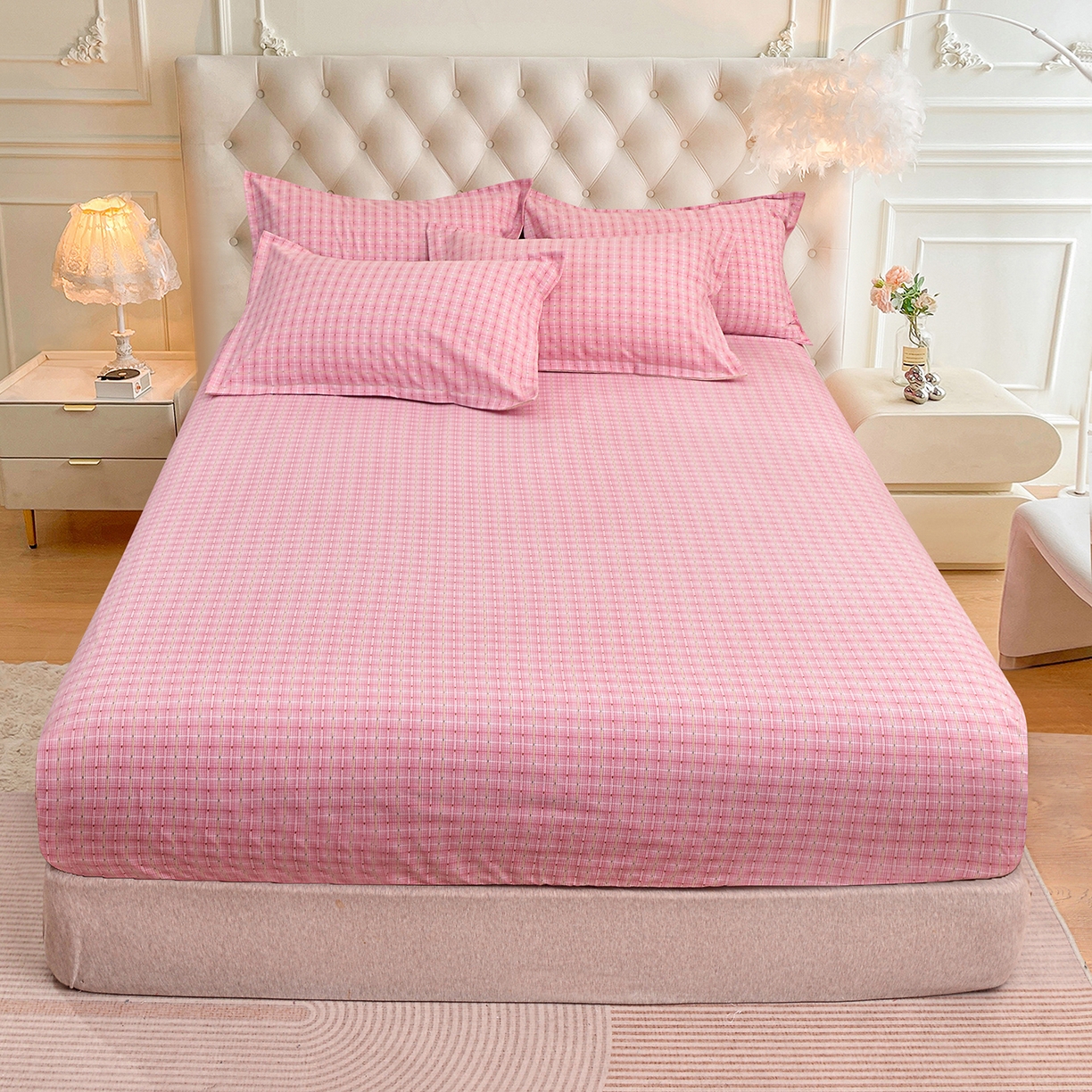 91家纺网 家纺一手货源 找家纺 （总）小雨家纺 2026新款云锦棉韩版印花单床笠系列