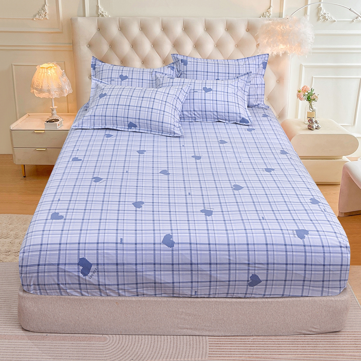 91家纺网 家纺一手货源 找家纺 （总）小雨家纺 2026新款云锦棉韩版印花单床笠系列