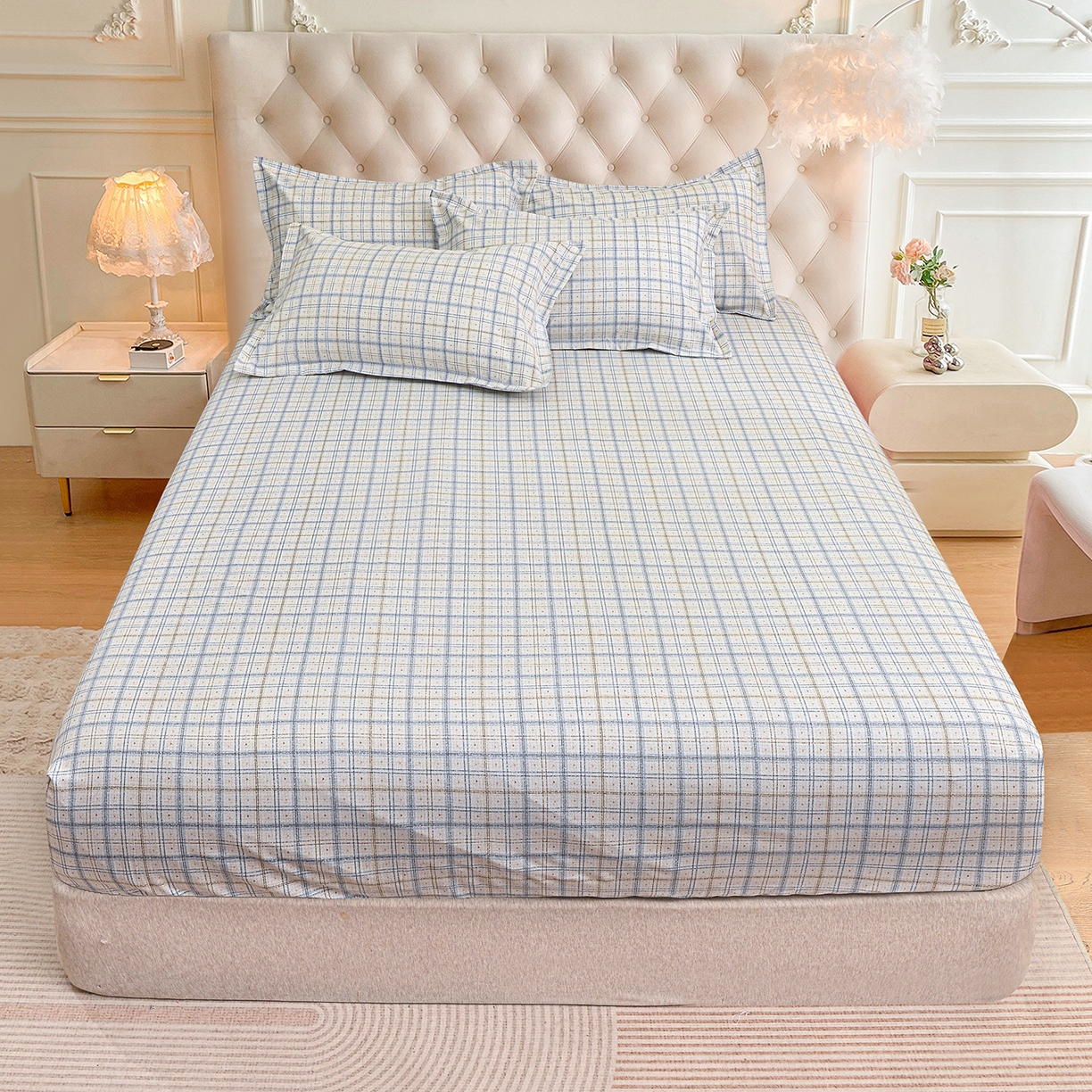 91家纺网 家纺一手货源 找家纺 （总）小雨家纺 2026新款云锦棉韩版印花单床笠系列