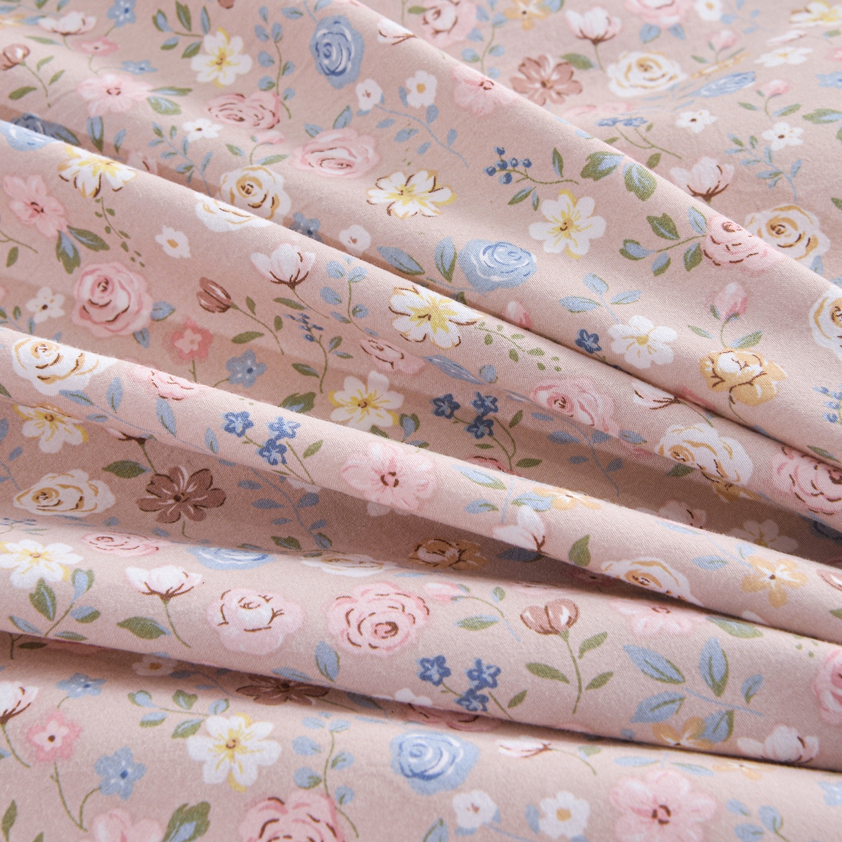 91家纺网 家纺一手货源 找家纺 小雨家纺 2026新款云锦棉韩版印花单床笠系列 花艺（贝卡黄